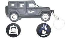 Load image into Gallery viewer, Shappy Snappy Truck Keychain and shoe charm holder with 2 charms (Green/glow in the dark or Grey)