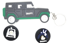 Load image into Gallery viewer, Shappy Snappy Truck Keychain and shoe charm holder with 2 charms (Green/glow in the dark or Grey)