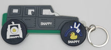 Load image into Gallery viewer, Shappy Snappy Truck Keychain and shoe charm holder with 2 charms (Green/glow in the dark or Grey)