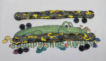 Load image into Gallery viewer, Snappy Shoe Rivets - Replacement Straps for Clogs (White/Red/Yellow/Blue/Pink Camo) - Variety of Colors - Bonus 4 Rivets