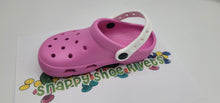 Load image into Gallery viewer, Snappy Shoe Rivets Kid Size Replacement Straps for Croc Clogs also built in Charm Holder and Bonus Rivets