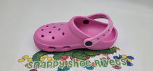 Load image into Gallery viewer, Snappy Shoe Rivets Kid Size Replacement Straps for Croc Clogs also built in Charm Holder and Bonus Rivets