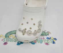 Load image into Gallery viewer, Shoe Charm Chains ROUND STONES SILVER #B7 fits your croc shoes