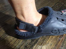 Load image into Gallery viewer, Black Comfort Relax fit Heel Straps for Clog Shoes with 4 Rivets!