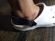 Load image into Gallery viewer, Black Comfort Relax fit Heel Straps for Clog Shoes with 4 Rivets!