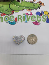 Load image into Gallery viewer, Big glitter heart shoe charm