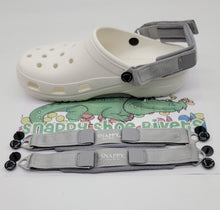 Load image into Gallery viewer, Grey Comfort Relax fit Heel Straps for Clog Shoes with 4 Rivets!
