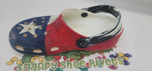 Snappy Shoe Rivets Kid Size Replacement Straps for Croc Clogs also built in Charm Holder and Bonus Rivets