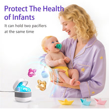 Load image into Gallery viewer, Snappy Smart Portable Pacifier UV Sterilizer | Baby Bottle Nipple &amp; Pacifier Cleaner Travel UV Light Sanitizer for Pacifiers, Nipples, Earbuds, Jewelry, Dental Guards, Toothbrush Heads &amp; More
