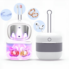Load image into Gallery viewer, Snappy Smart Portable Pacifier UV Sterilizer | Baby Bottle Nipple &amp; Pacifier Cleaner Travel UV Light Sanitizer for Pacifiers, Nipples, Earbuds, Jewelry, Dental Guards, Toothbrush Heads &amp; More

