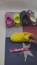 Load and play video in Gallery viewer, Snappy Shoe Rivets Kid Size adjustable Replacement Straps for Croc ClogsC12 to M7
