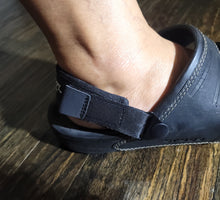 Load image into Gallery viewer, Black Comfort Relax fit Heel Straps for Clog Shoes with 4 Rivets!
