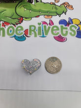 Load image into Gallery viewer, Big glitter heart shoe charm
