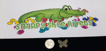 Load image into Gallery viewer, Pink and green butterfly shoe charm
