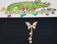 Load image into Gallery viewer, Purple butterfly shoe charm
