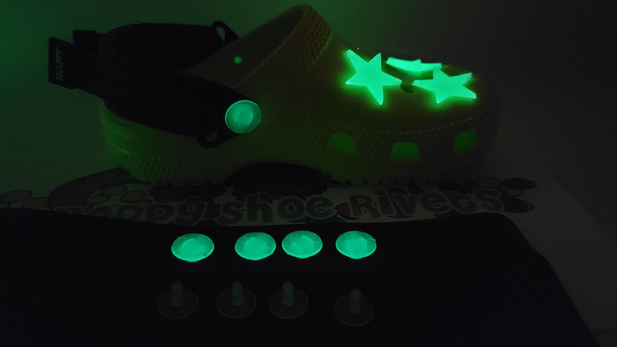 Glow in the Dark clog rivets – Snappy Shoe Rivets