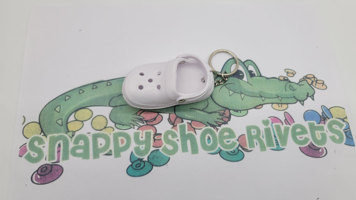 Snappy clog key chain with COLORFUL chain – Snappy Shoe Rivets