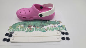 Snappy white strapsSnappy replacement straps with rivets fits clogs
