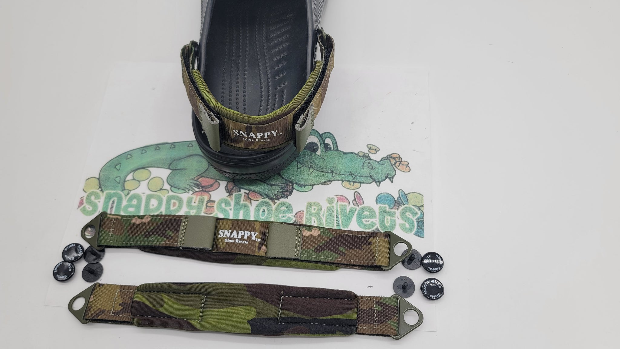  Snappy Shoe Rivets Adjustable Soft Replacement Heel Straps for  croc shoes CAMO : Clothing, Shoes & Jewelry